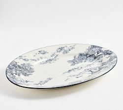 Brandon Maxwell Groveland Toile Oval Serving Platter