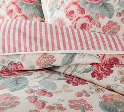 Elia Floral Reversible Cotton Linen Blend Duvet Cover &amp; Shams