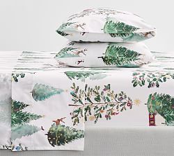 Christmas in the Country Organic Percale Sheet Set