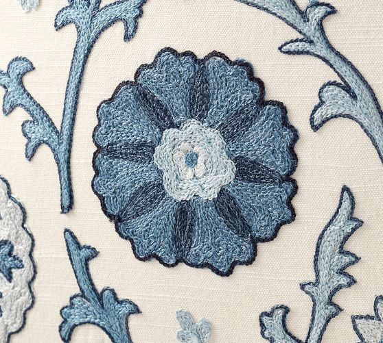 Penelope Embroidered Lumbar Pillow - Thumbnail 3