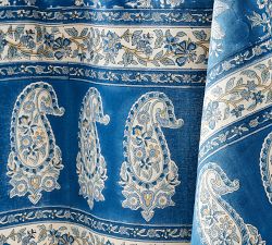Regan Block Print Cotton Tablecloth