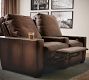 Turner Square Arm Leather Media Chair - Row of 2