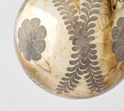 Silver Floral Etched Ornament