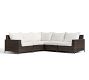 Torrey Wicker 5-Piece Square Arm Outdoor Sectional (101")