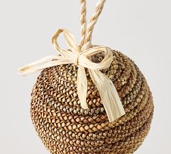 Woven Pine Ball Ornament