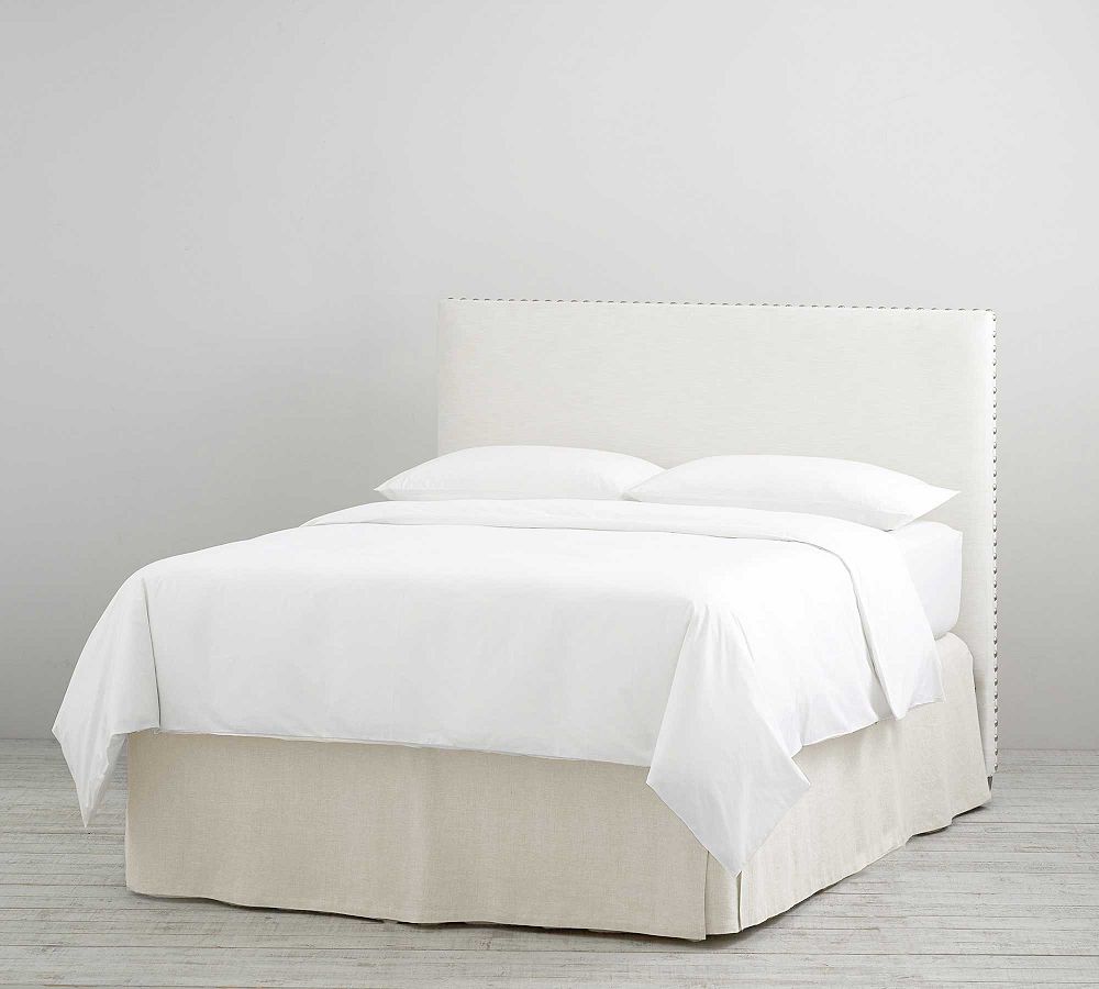 Belgian Flax Linen Bed Skirt- Color: Flax Size: Queen