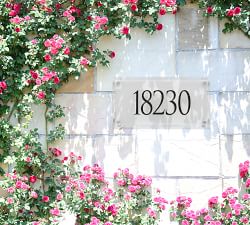 Frosted Beveled Crystal trajan Engraved Address Sign