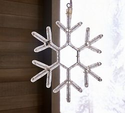 LED Lit Warm White Snowflakes