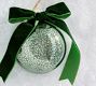 Mercury Glass Ball Ornaments with Bows - Set of 4