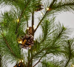 Lit Faux Potted Needle Pine Tree