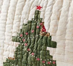 Pieced Tree Lumbar Pillow Cover