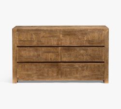 Reclaimed Parquet 6-Drawer Dresser (58.5")