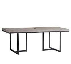 Sloan Concrete &amp; Iron Outdoor Dining Table