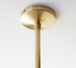 Metal Bell Linear Chandelier (43")