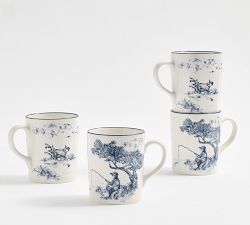 Brandon Maxwell Groveland Toile Oversized Mugs - Set of 4