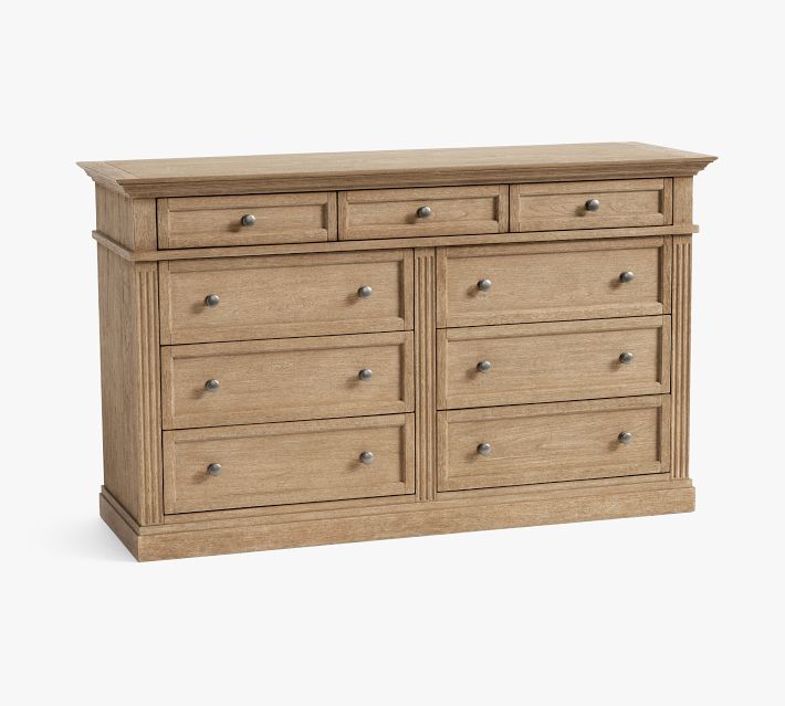 Livingston 9-Drawer Dresser, Gray Wash, 60" | Pottery Barn