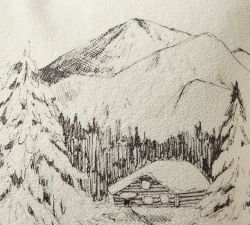 Rustic Forest Cozy Fleece Pillow