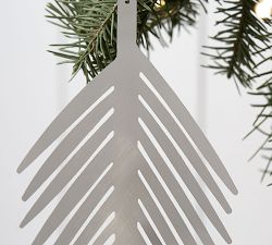 Silver Metal Leaf Ornament