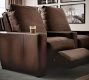 Turner Square Arm Leather Media Chair - Row of 2