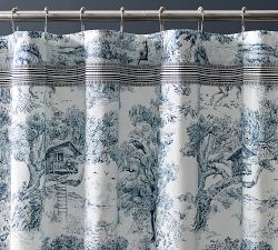 Brandon Maxwell Groveland Toile Shower Curtain