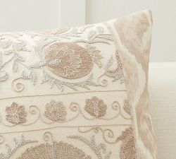 Carmine Embroidered Pillow Cover