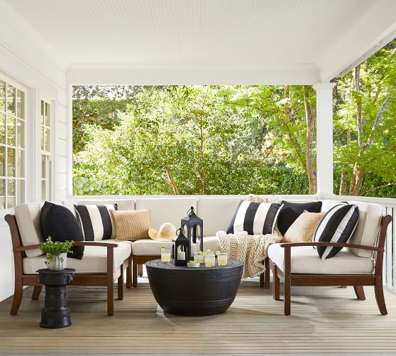 Faux Natural Fiber Pom Pom Outdoor Pillow - Thumbnail 3