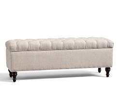 Lorraine Tufted Upholstered Queen Storage Bench
