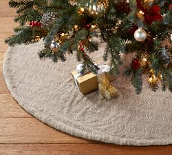 Quail Faux Fur Tree Skirt - Taupe