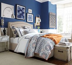 Indigo Ikat Framed Prints