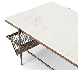 Jayden Rectangular Marble Coffee Table (50")