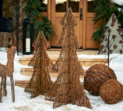 Lit Twinkle Rattan Tree