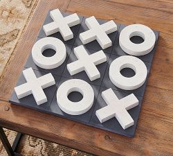 Oversized Faux Stone Tic Tac Toe Game
