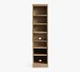 Printer's Narrow Bookcase with Bluff Cut Door Cabinet (16")