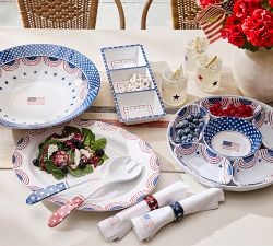 American Flag Icon Cotton/Linen Napkins - Set of 4