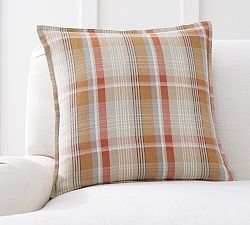 Pumpkin Plaid Pillow Cover