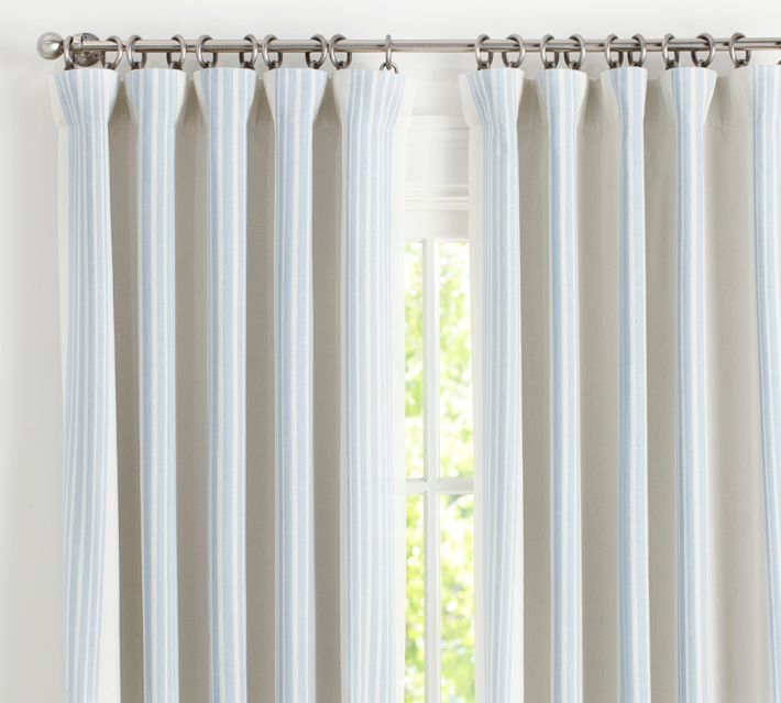 POTTERY BARN＊カーテン Riviera Striped Curtain | Pottery Barn