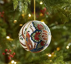 Adella Printed Velvet Ball Ornament
