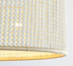 Bristol Wood Bead Drum Pendant (35")