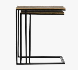 Greyson Rectangular Metal Nesting End Table