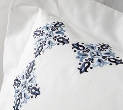 Tile Embroidered Organic Sham