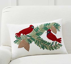 Cardinals Applique Lumbar Pillow Cover