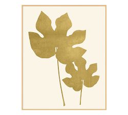 Gold Leaf Fern Framed Print
