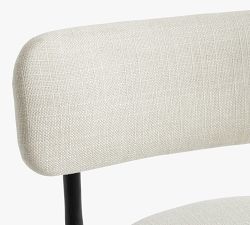 Maison Upholstered Low Back Swivel Stool