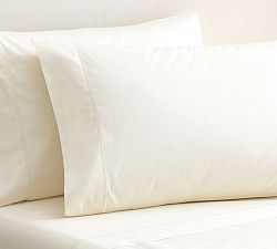 PB Organic 350-Thread-Count Sateen Pillowcases - Set of 2 - Ivory