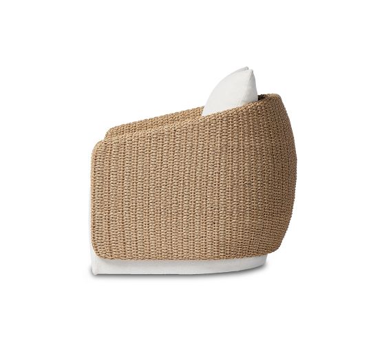 Pottery Barn Malone Wicker Swivel Lounge Chair - Thumbnail 5