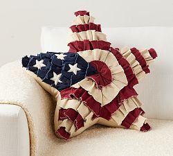 Americana Star Shaped Pillow