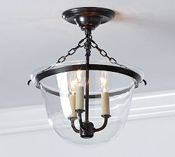 Hundi Metal &amp; Glass Flush Mount (16")