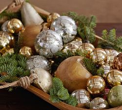 Mercury Glass Ball Ornaments, Set of 6 - Silver