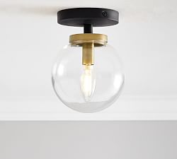 Camryn Glass Globe Flush Mount (6")