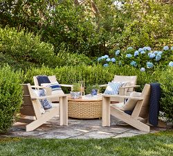 Westport Wicker Round Storage Outdoor Coffee Table (36")